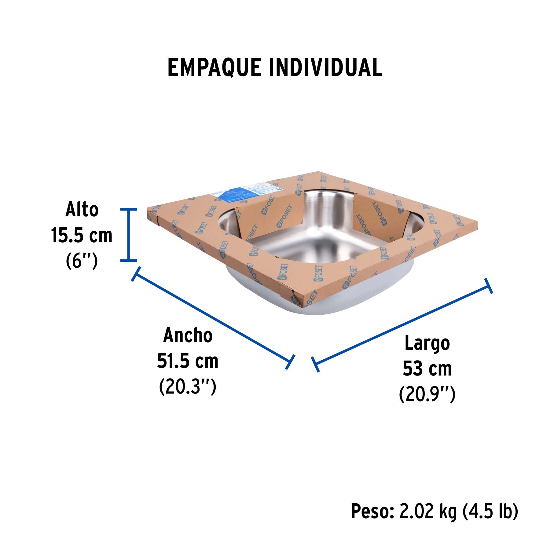 Tarja de empotrar 50.8 x 53.3 cm Basic