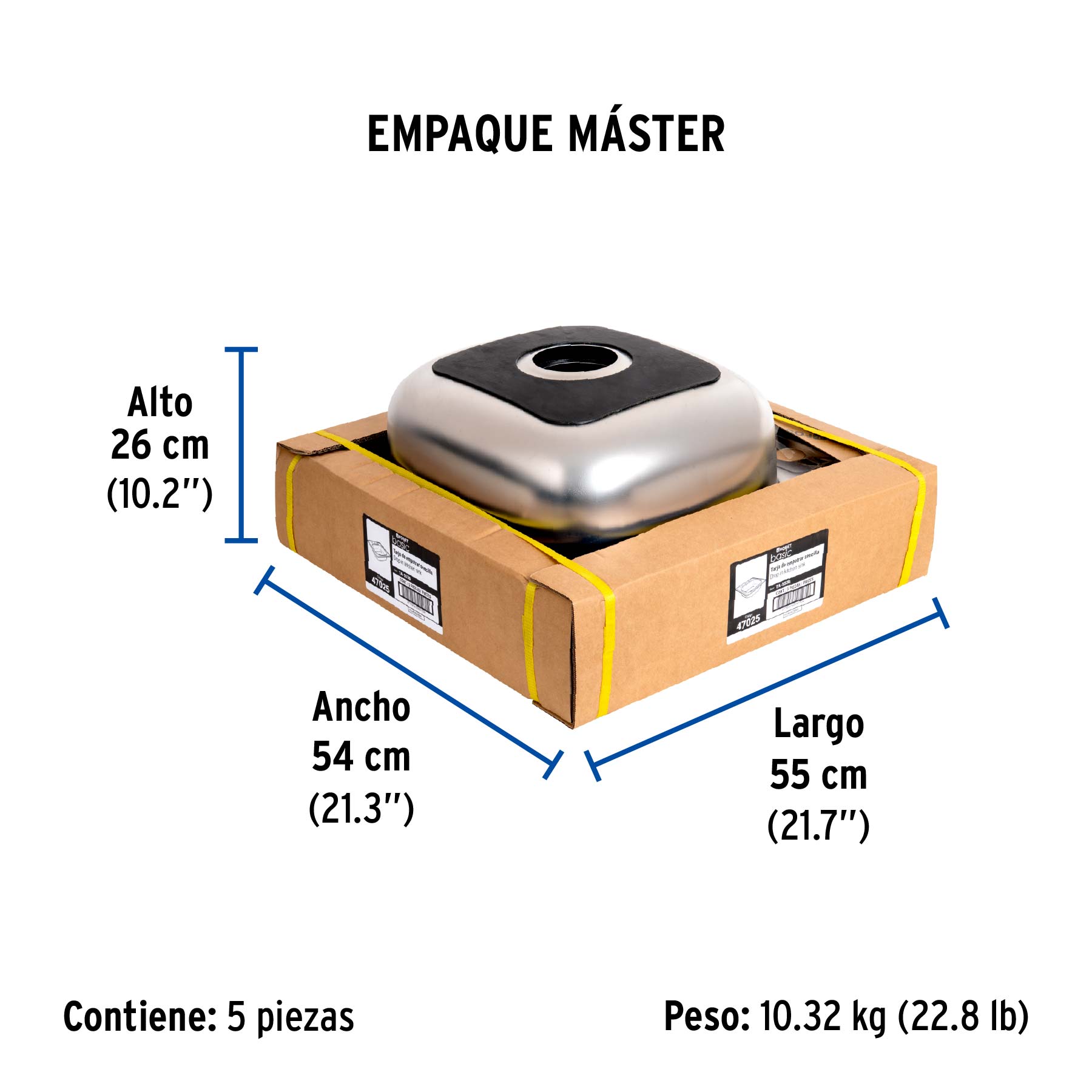 Tarja de empotrar 50.8 x 53.3 cm Basic
