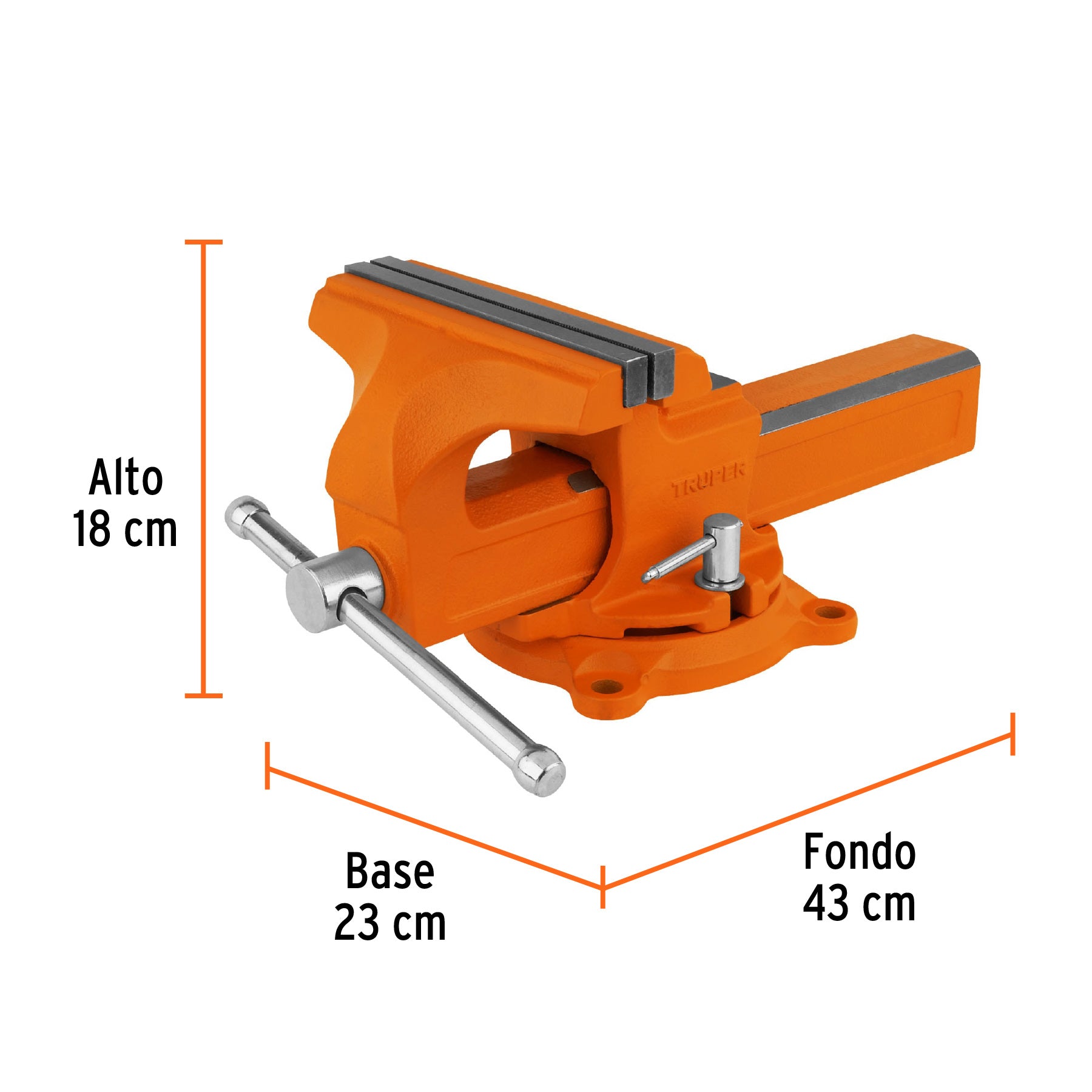 Tornillos de banco tipo Europeo, hierro nodular, 8"