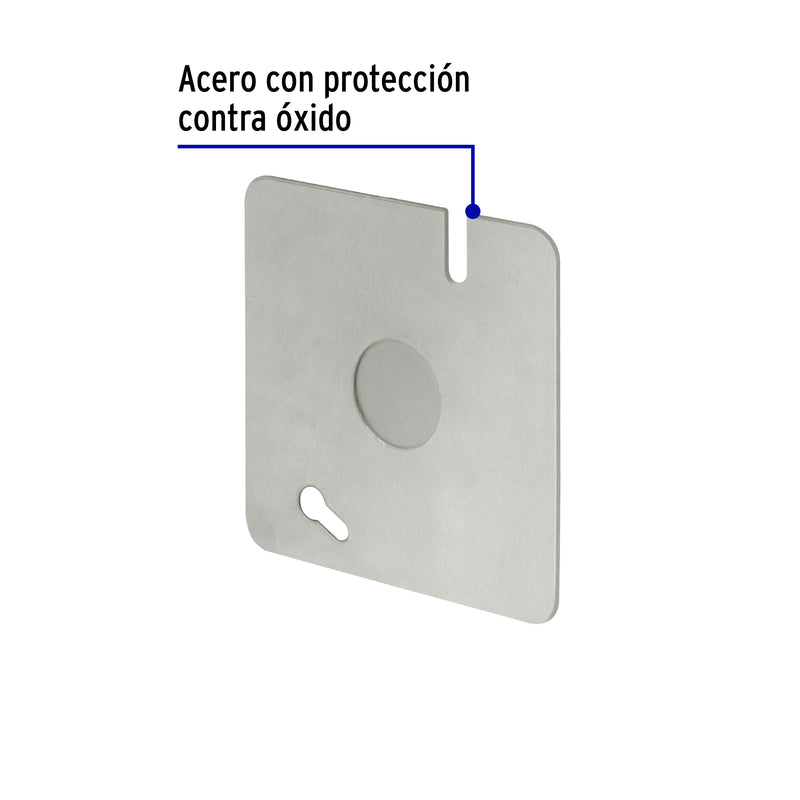 Tapa de acero para caja 3x3"