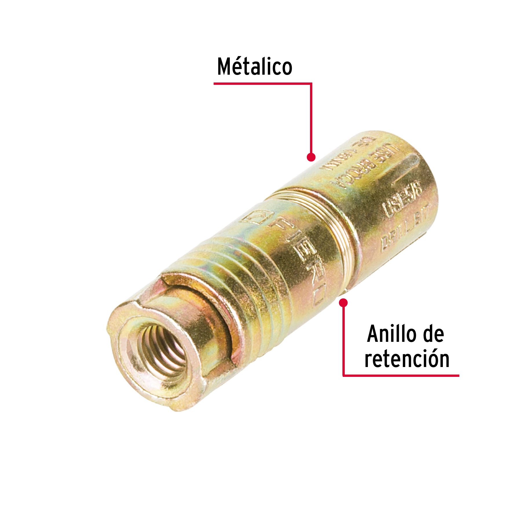 Taquete de expansión, 5/16" sin tornillo, caja 50 piezas