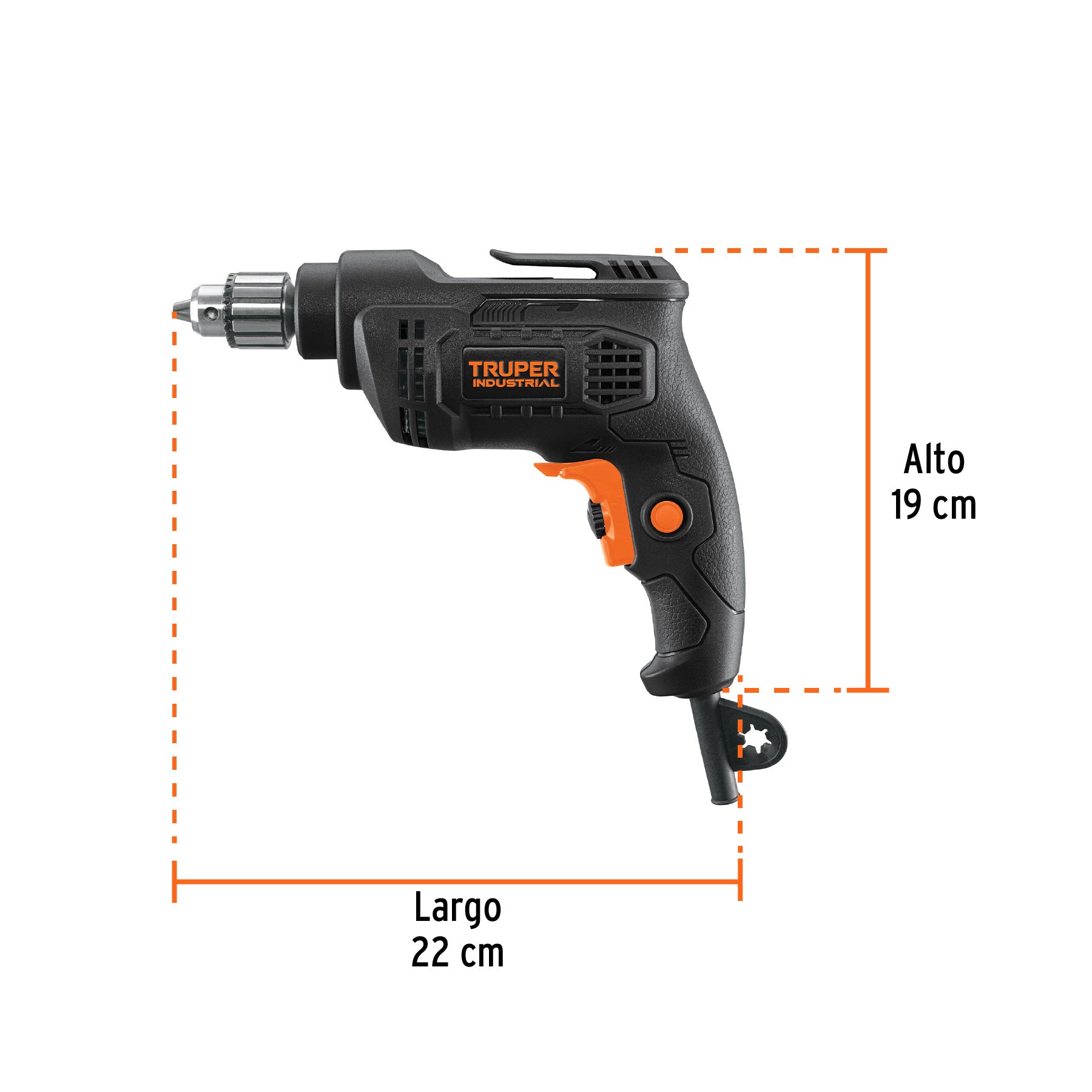 Taladro 1/4', 380W, TRUPER INDUSTRIAL