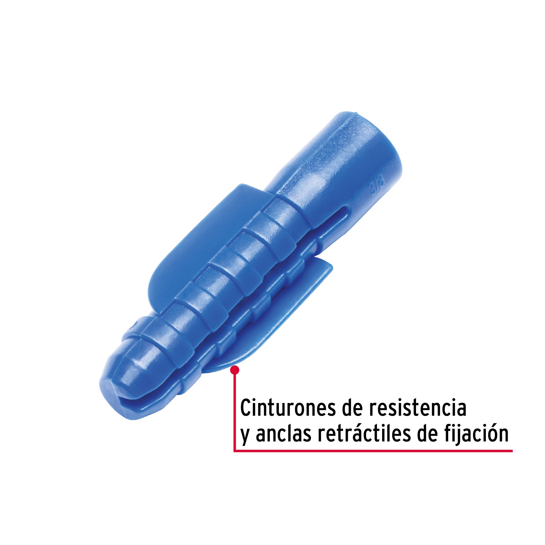 Bolsa con 20 taquetes de plástico 3/8', Fiero