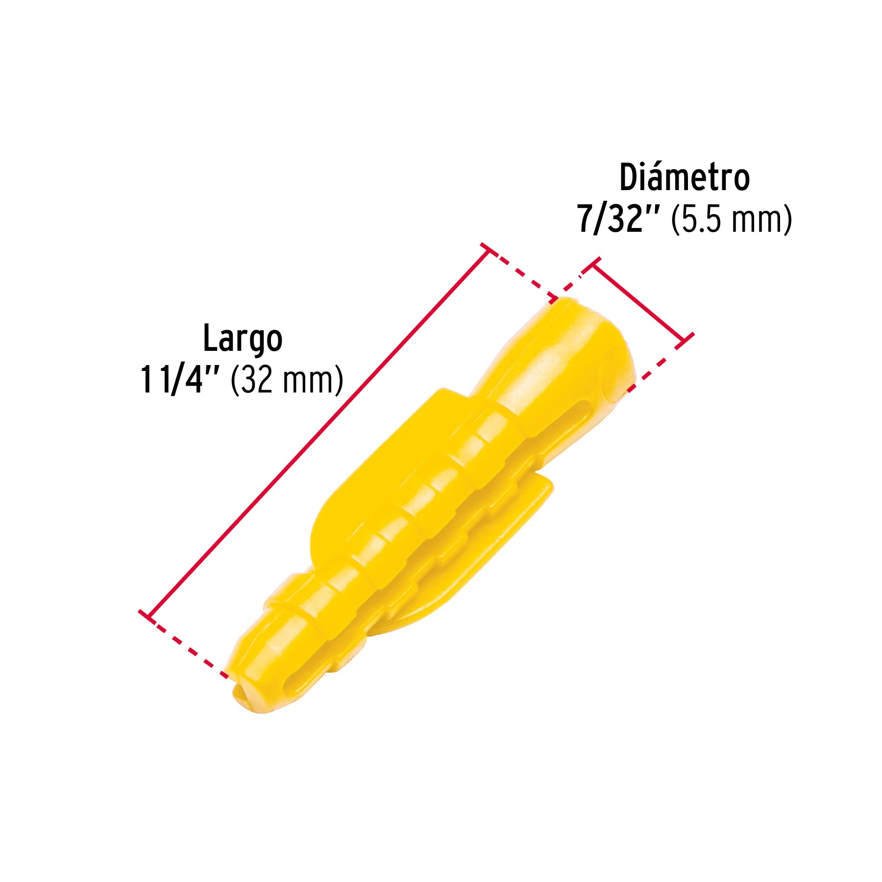 Bolsa con 20 taquetes de plástico 7/32', Fiero