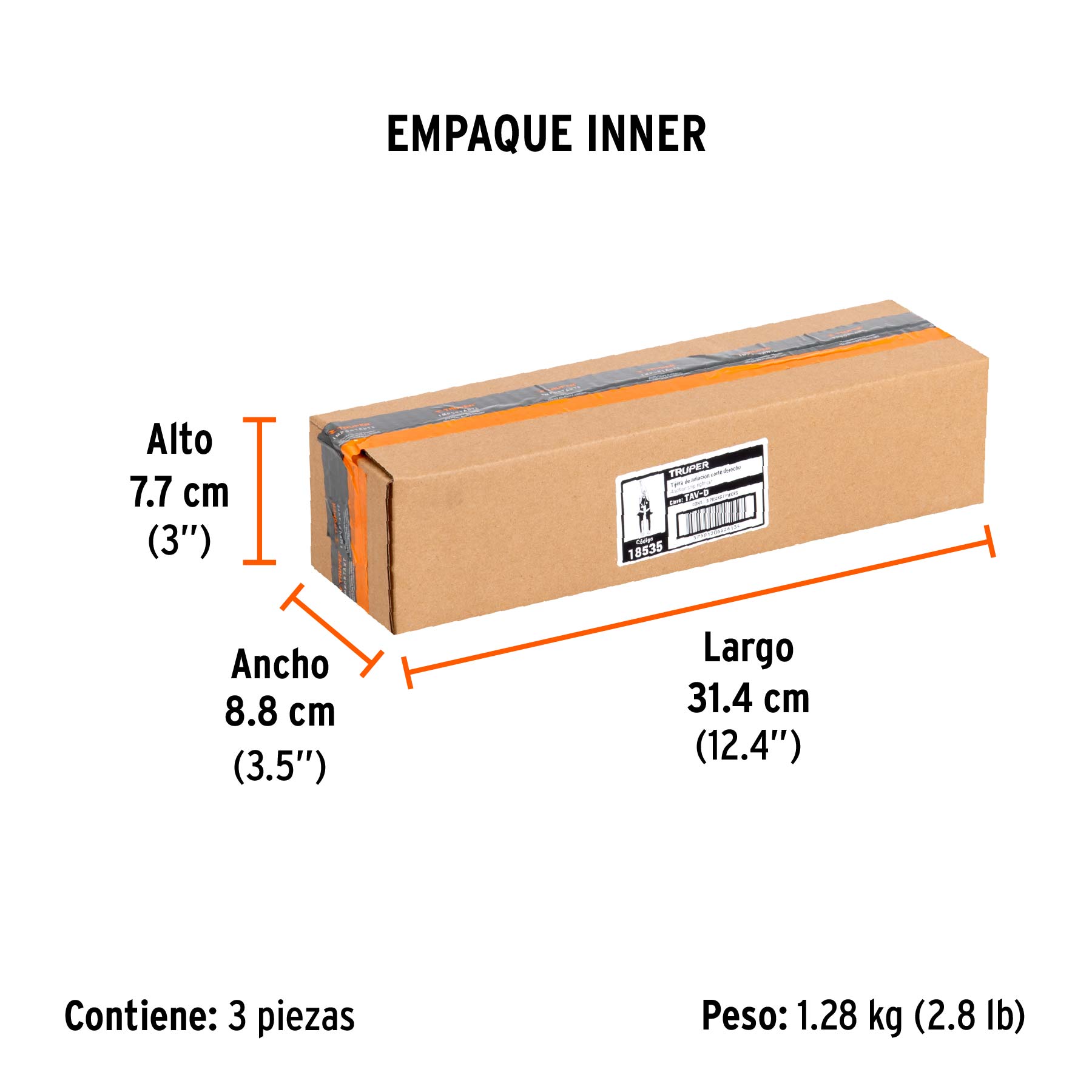 Tijera de aviación derecha