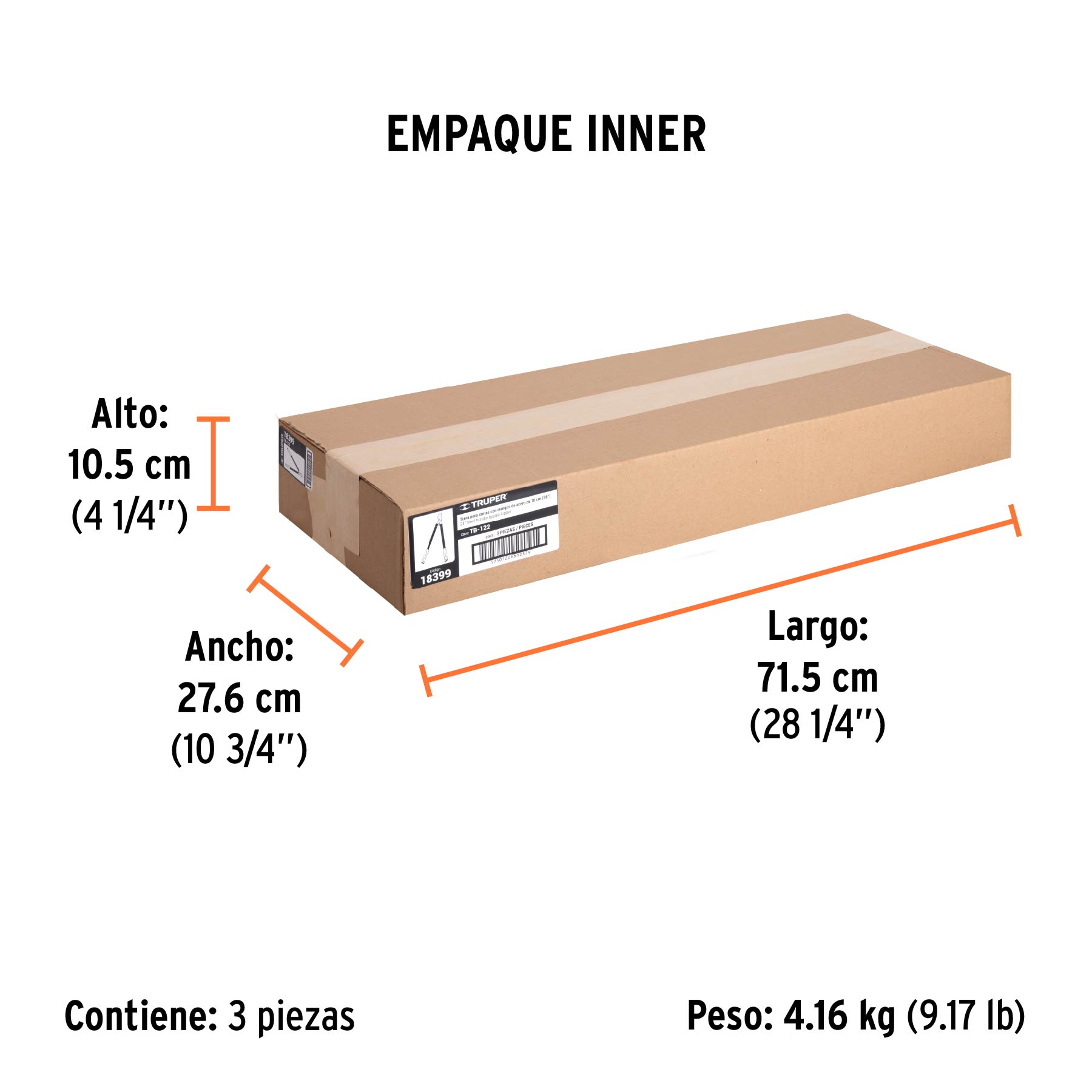 Tijera para ramas 21", mangos tubulares SUSTITUYE 18380