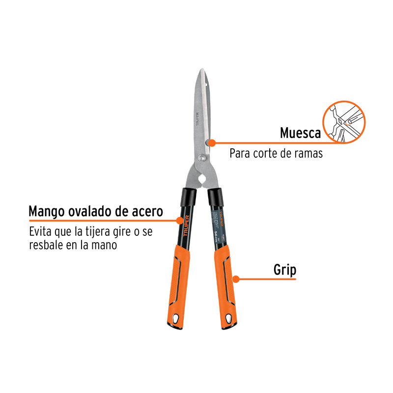 Tijera para poda, ligera, 53 cm, mango tubular