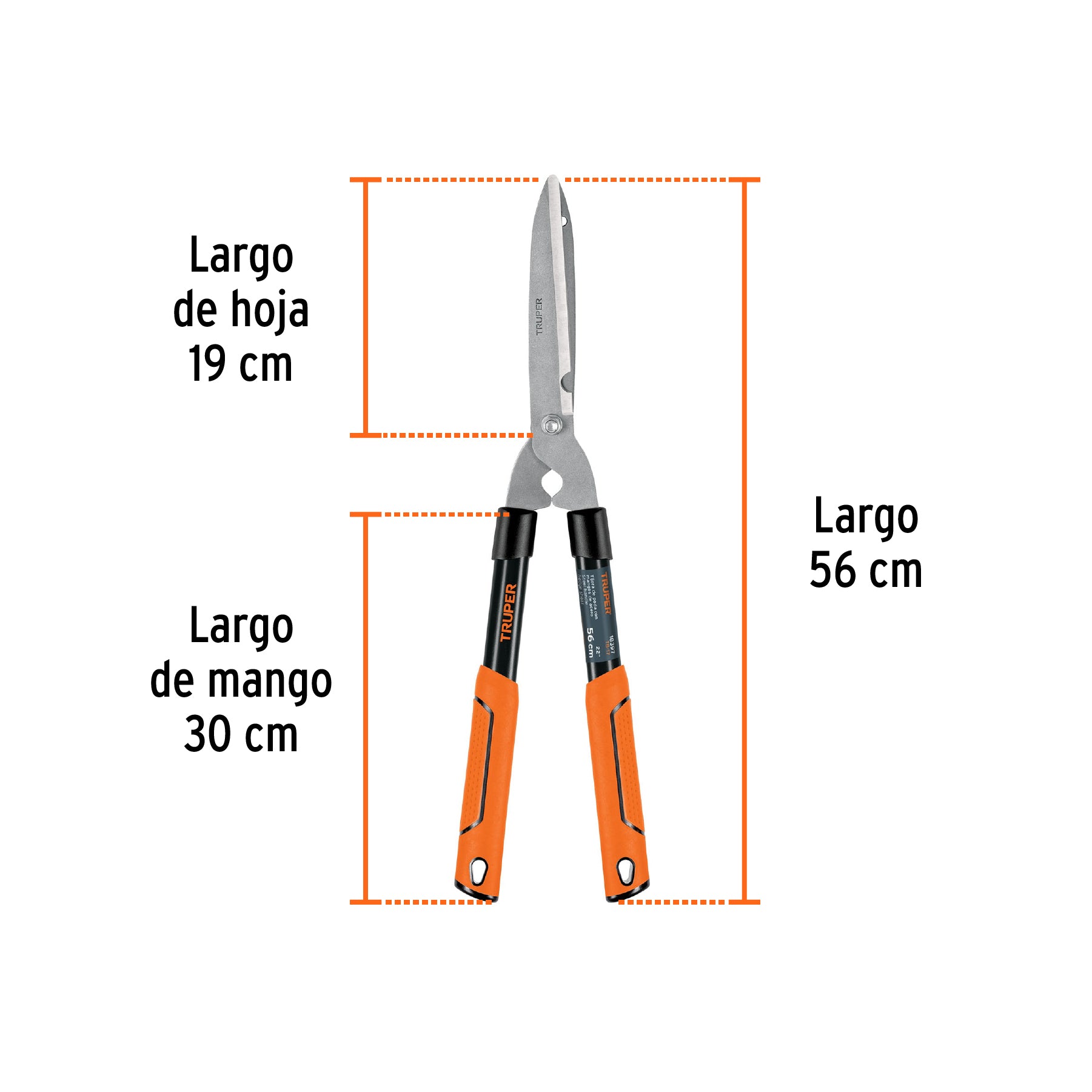 Tijera para poda, ligera, 53 cm, mango tubular