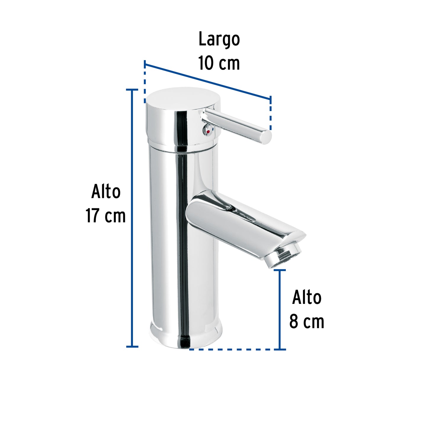 Monomando corto cromo para lavabo, Foset Tubig