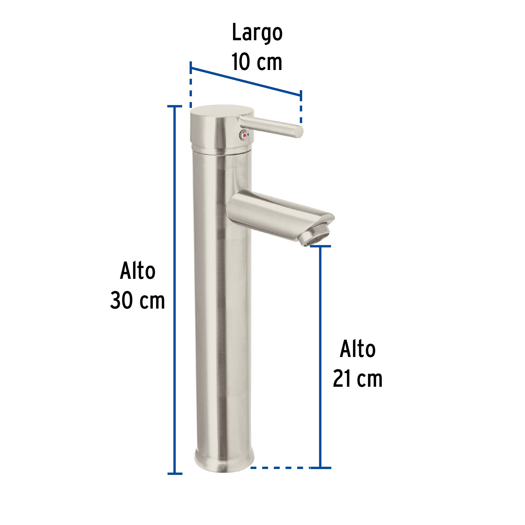 Monomando alto satín para lavabo, Foset Tubig