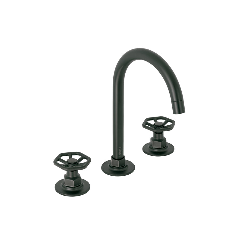 Mezcladora p/lavabo,taladros separados,redondos,negro,Tubig