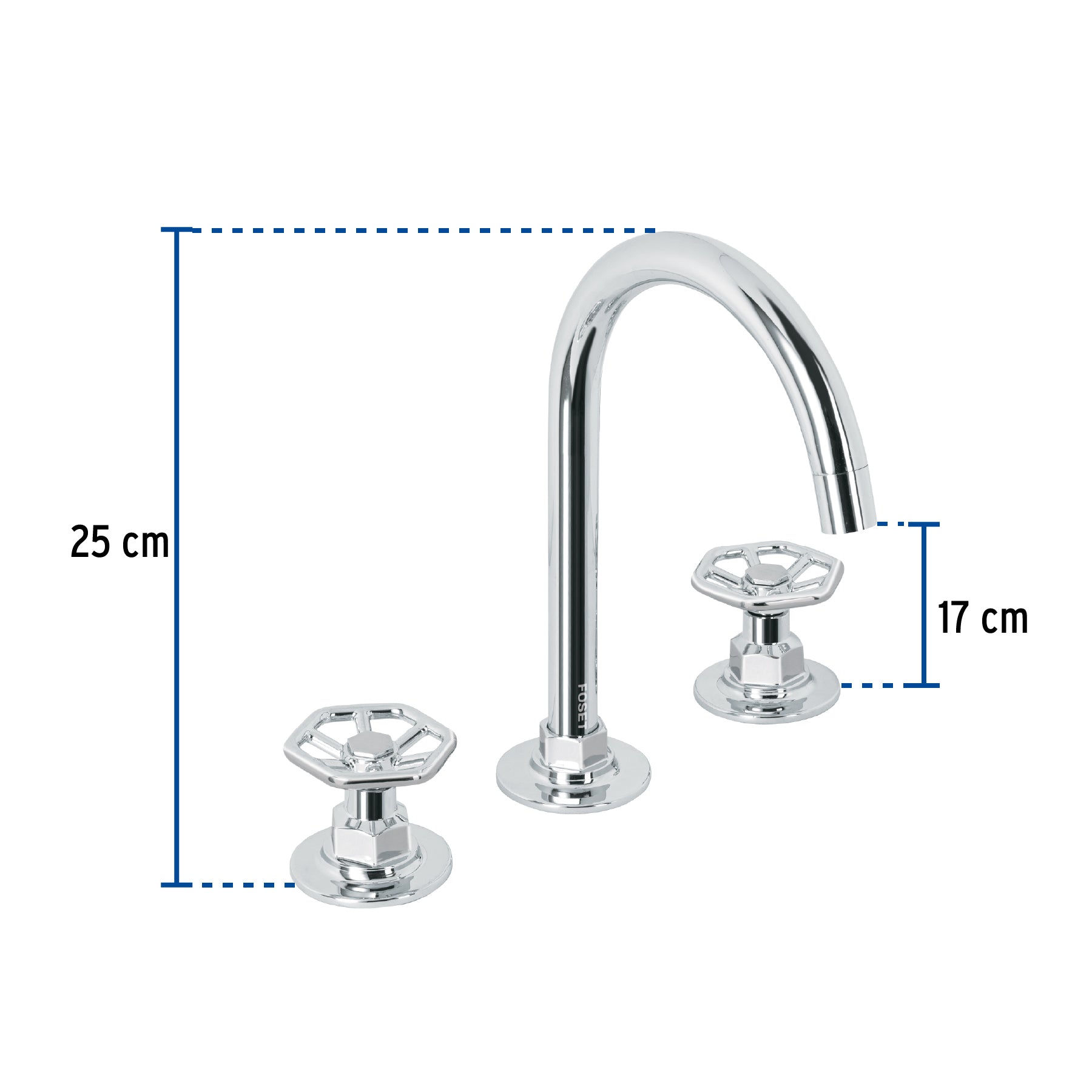 Mezcladora p/lavabo,taladros separados,redondos,cromo,Tubig