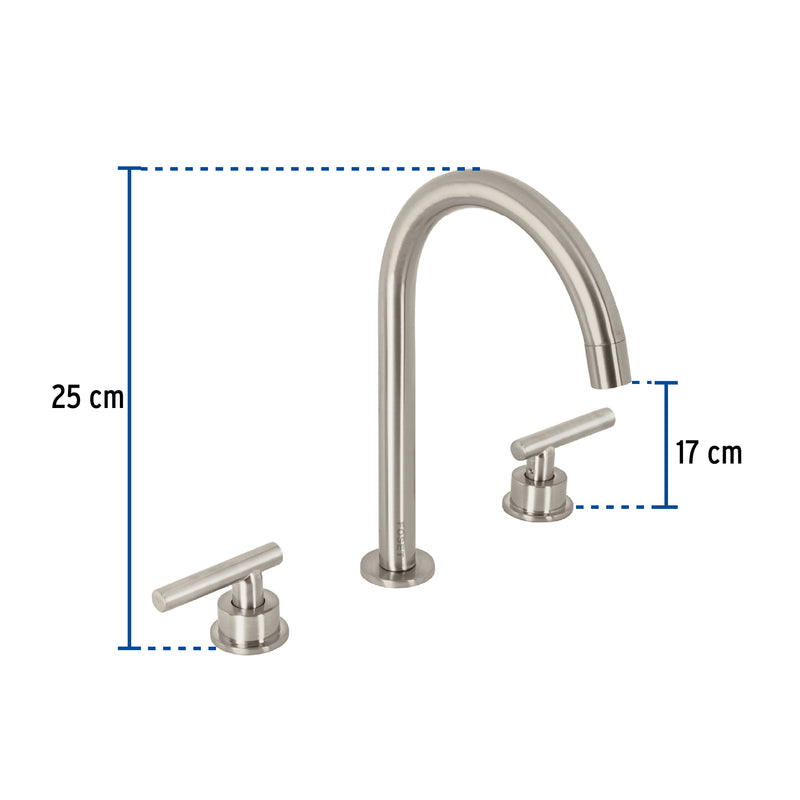 Mezcladora p/lavabo,taladros separados,palanca,satín,Tubig