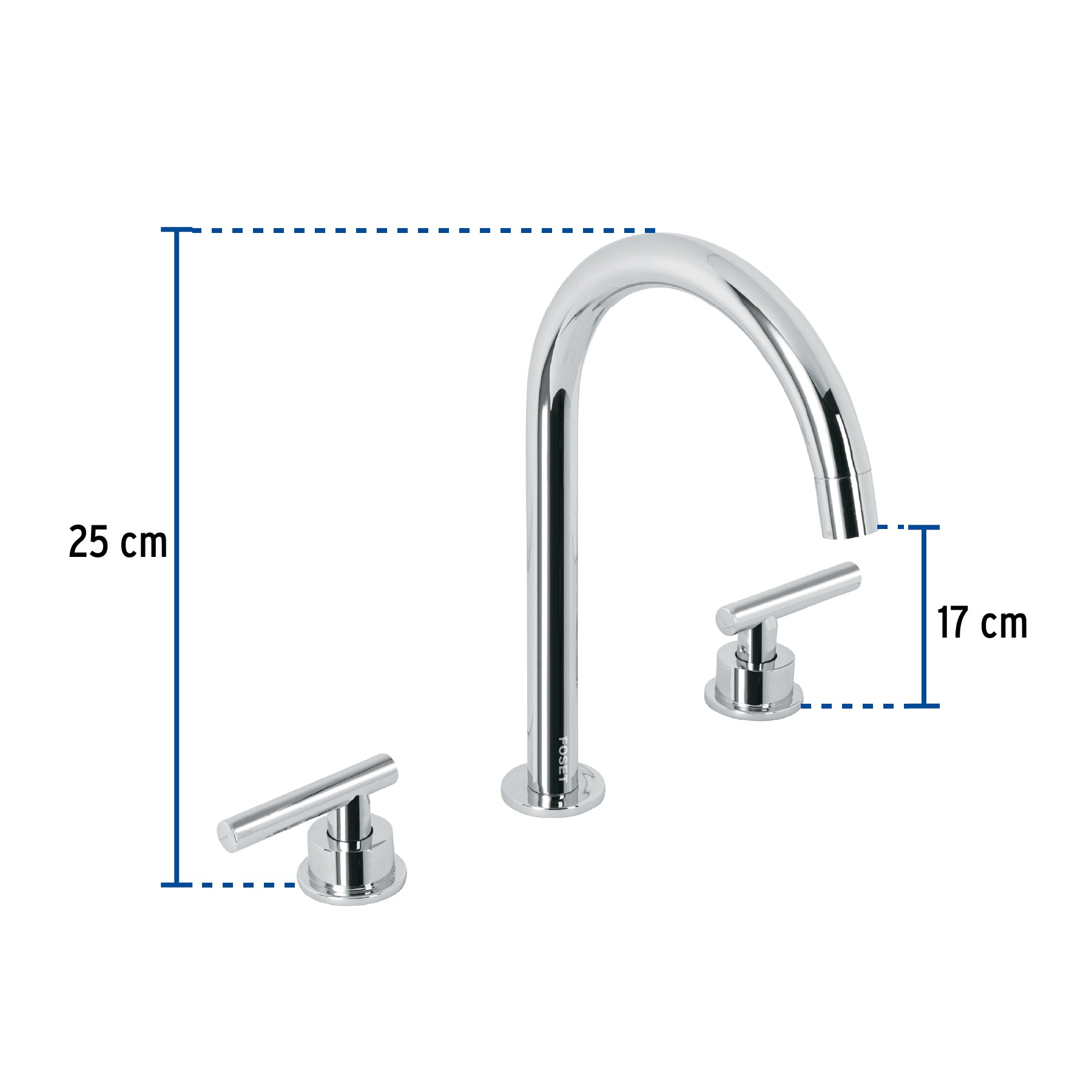 Mezcladora p/lavabo,taladros separados,palanca,cromo,Tubig