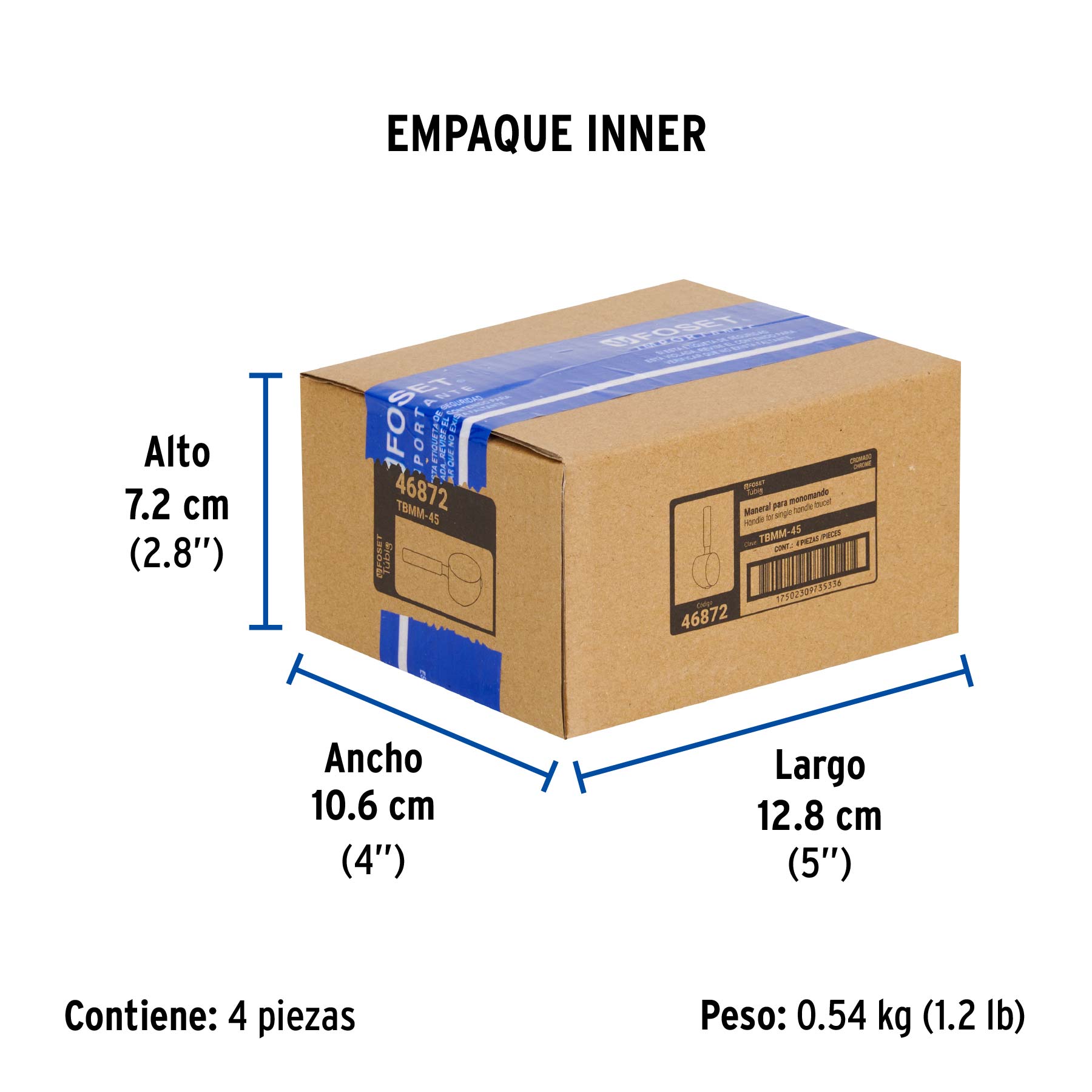 Maneral repuesto para monomando, cromo, Foset