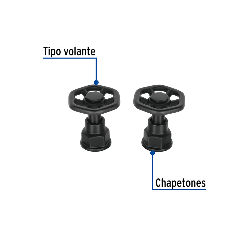 Juego de 2 manerales para mezcladora, volante, negro, Tubig