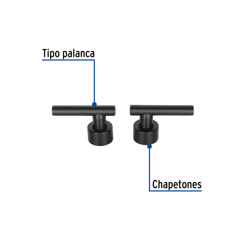 Juego de 2 manerales para mezcladora, palanca, negro, Tubig
