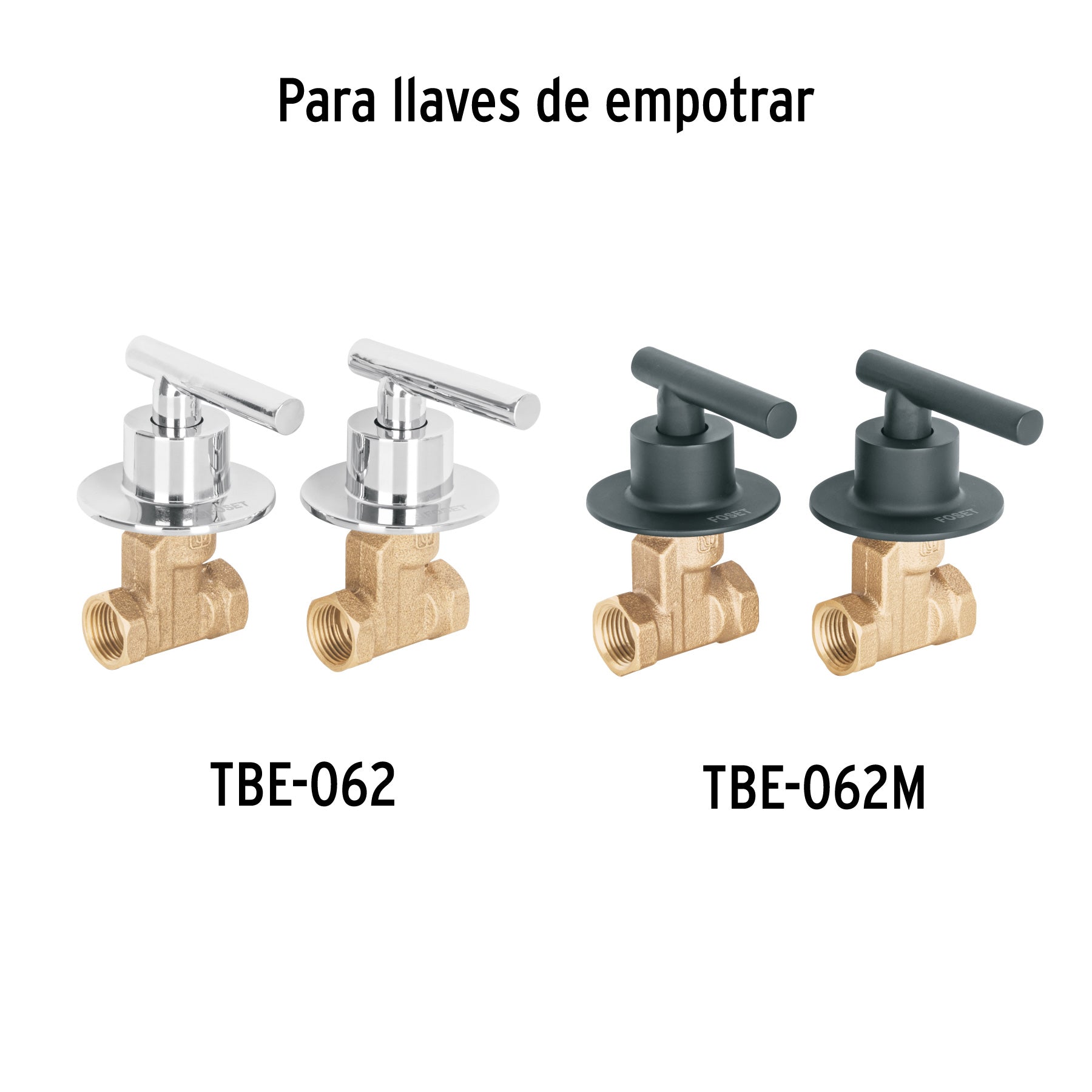 Juego de 2 manerales para regadera, palanca, cromo, Tubig