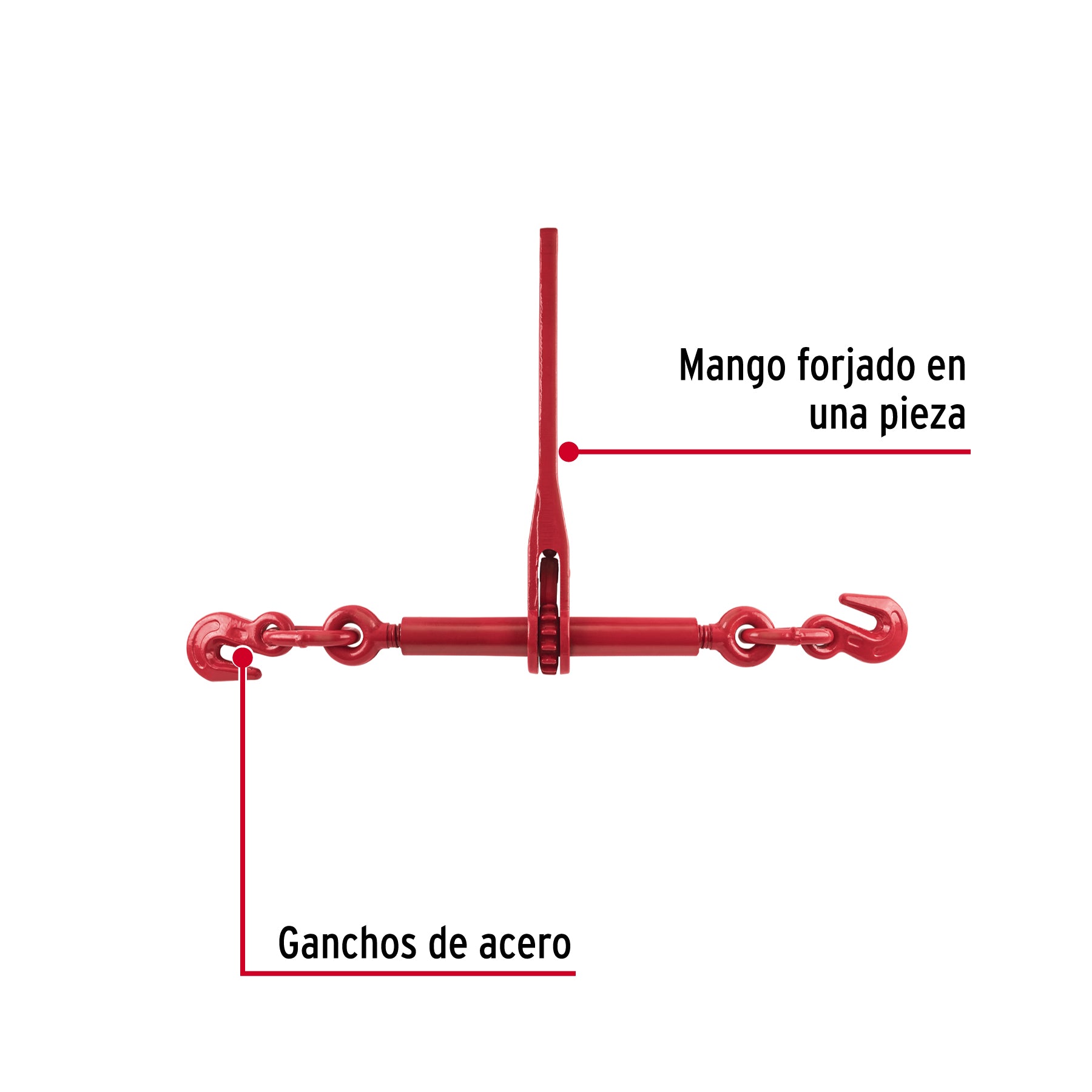 Tensor cadena con matraca, 5/16'- 3/8',FIERO