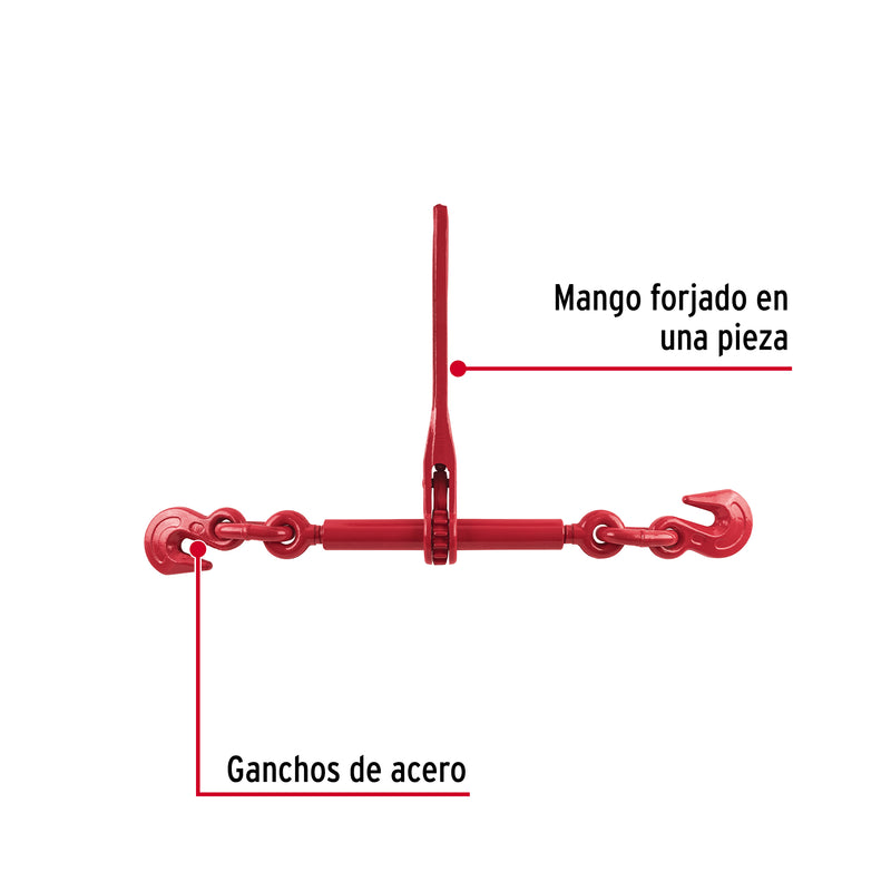 Tensor cadena con matraca, 3/8'- 1/2',FIERO