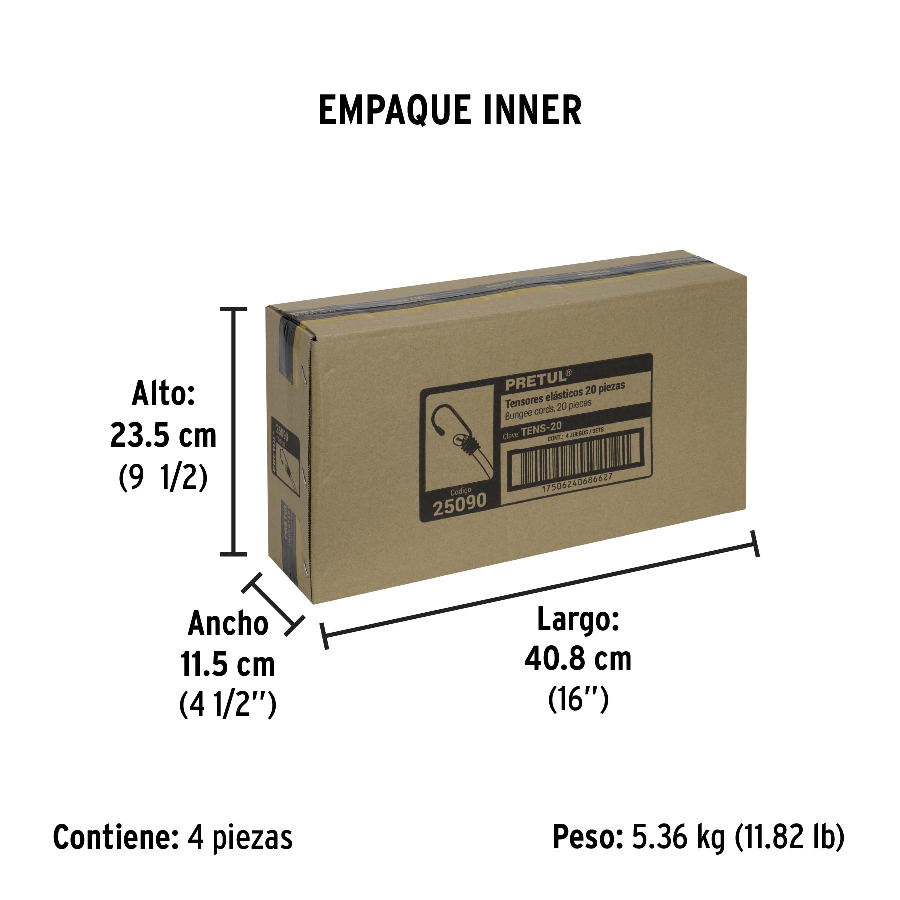 Juego de 20 tensores elásticos, Pretul