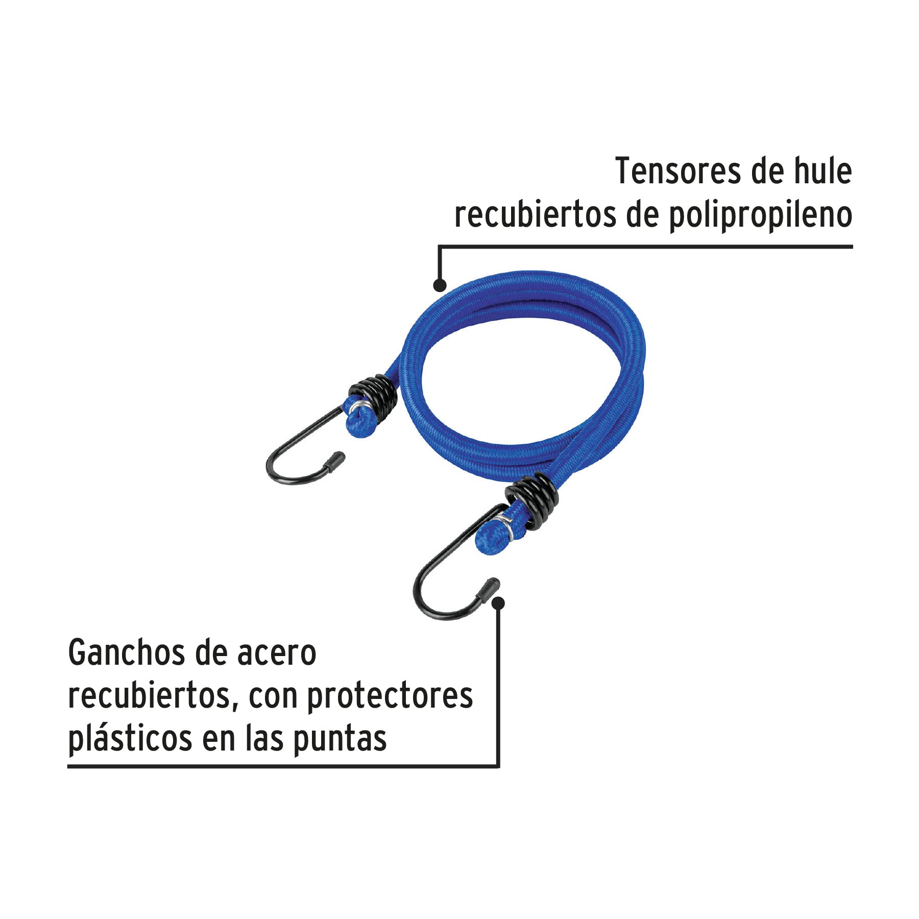 Tensores elásticos 90cm, 2 Piezas,Pretul