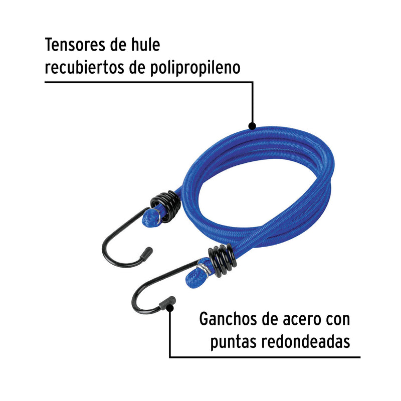 Tensores elásticos 90cm, 2 Piezas,Pretul