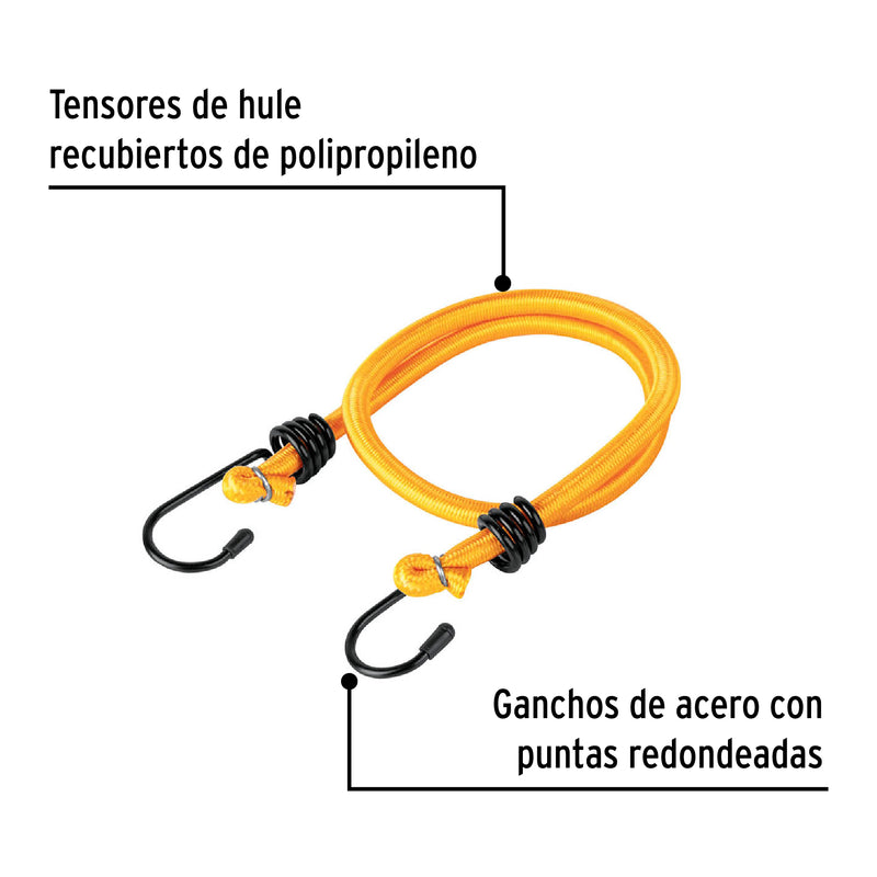 Tensores elásticos 60cm, 2 Piezas,Pretul