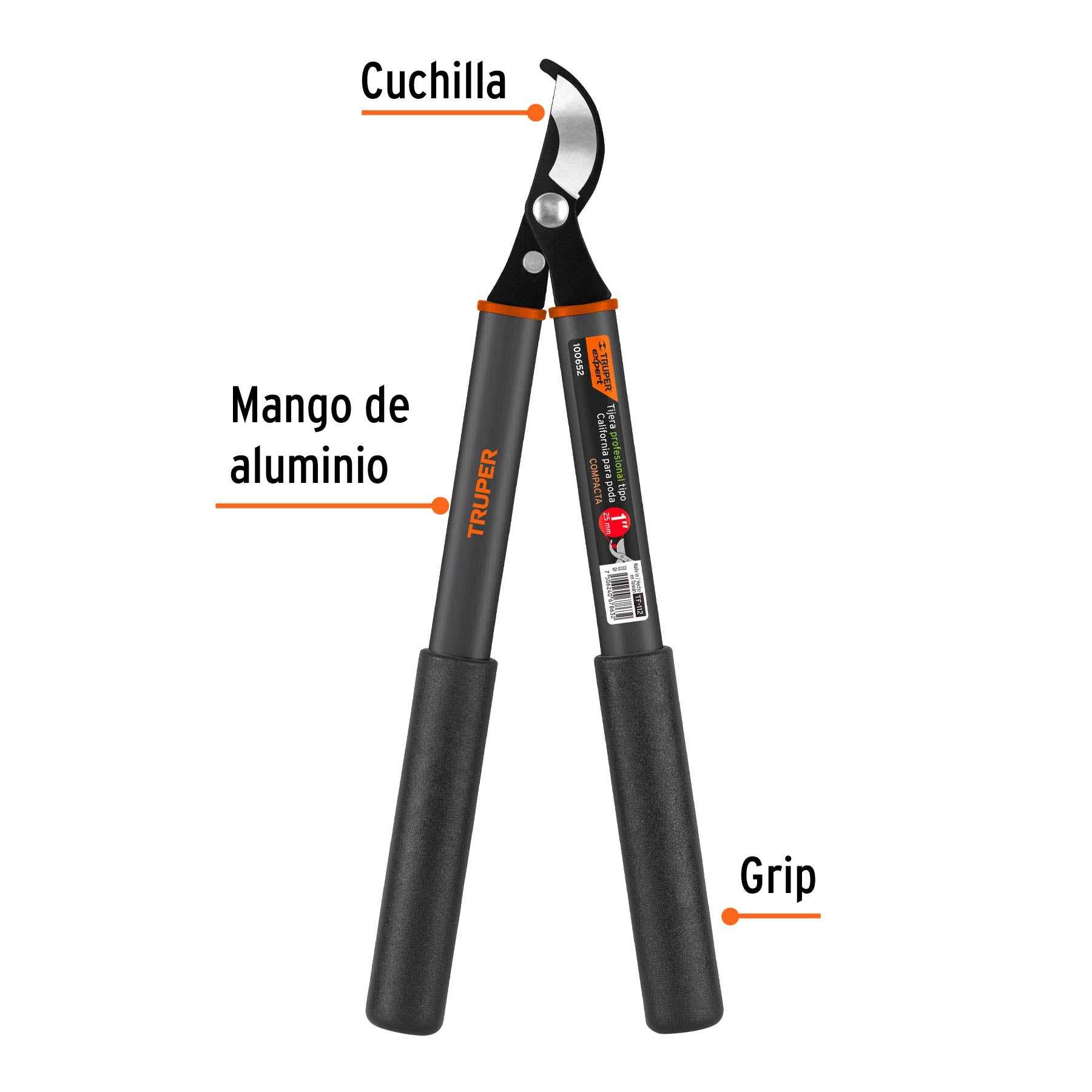 TIJERA TIPO CALIFORNIA,COMPACTA,MANGOS DE ALUMINIO