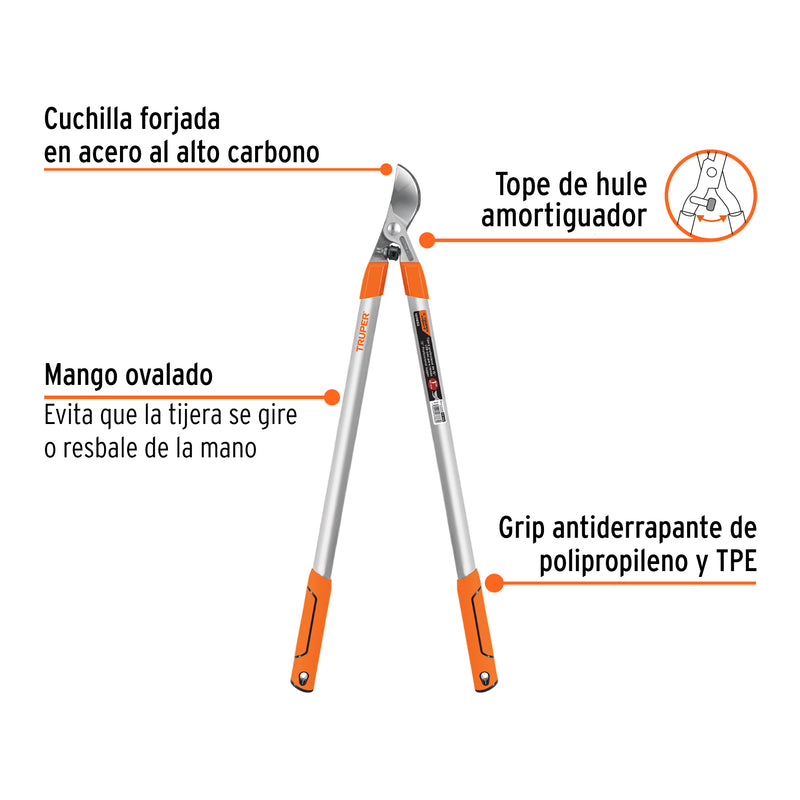 Tijera para ramas 21", mango madera, tipo California