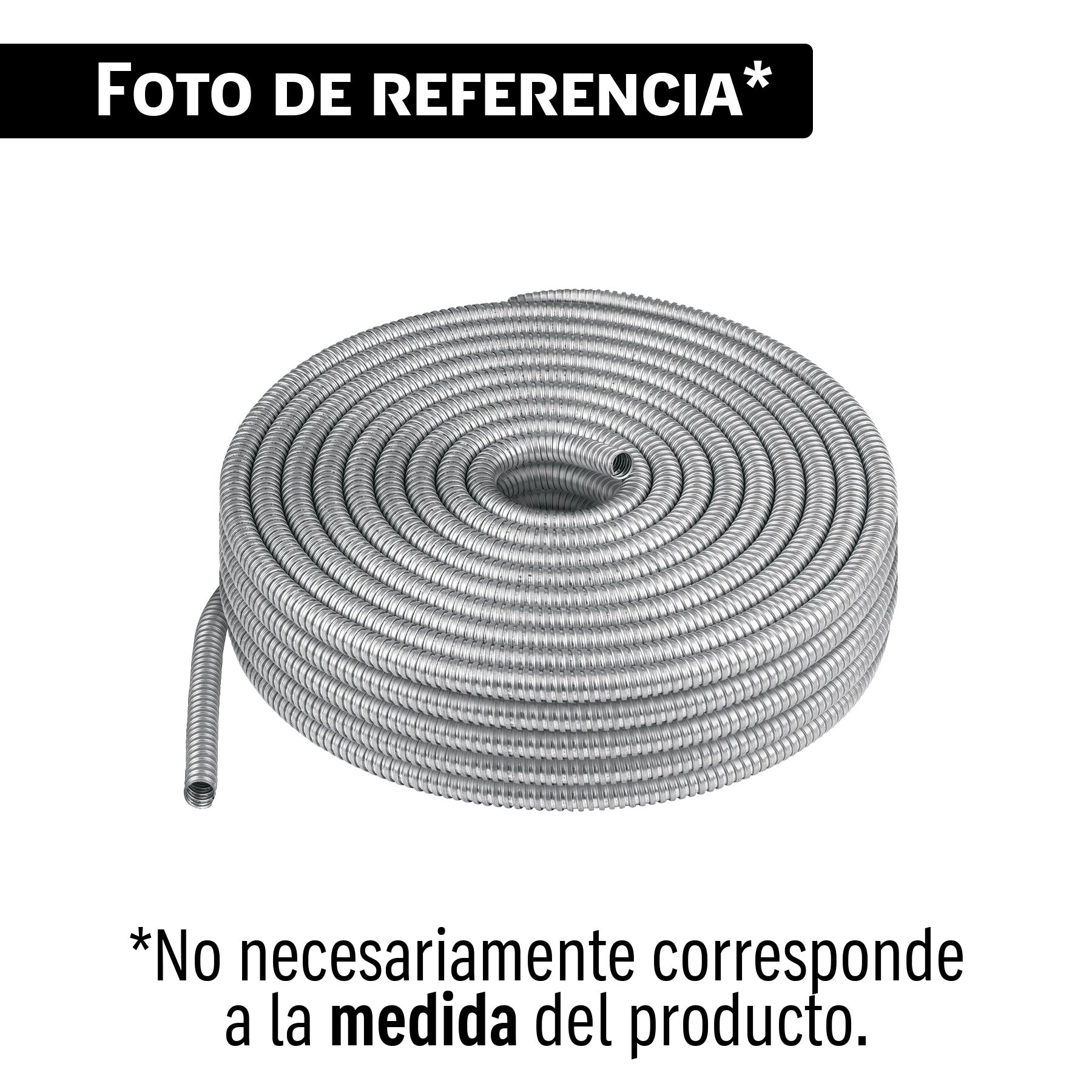 Rollo de 50 m de tubo flexible metálico de 3/8', VOLTECK