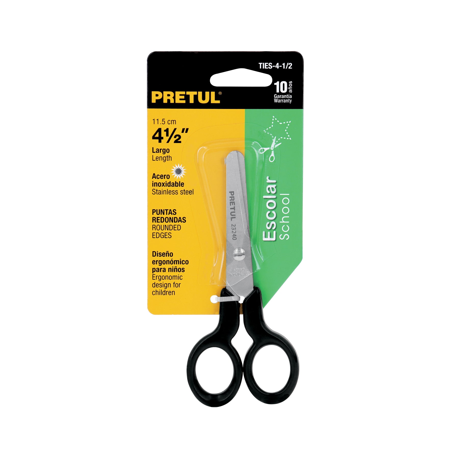 Tijera escolar 4-1/2" pretul