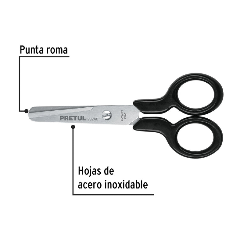 Tijera escolar 4-1/2" pretul