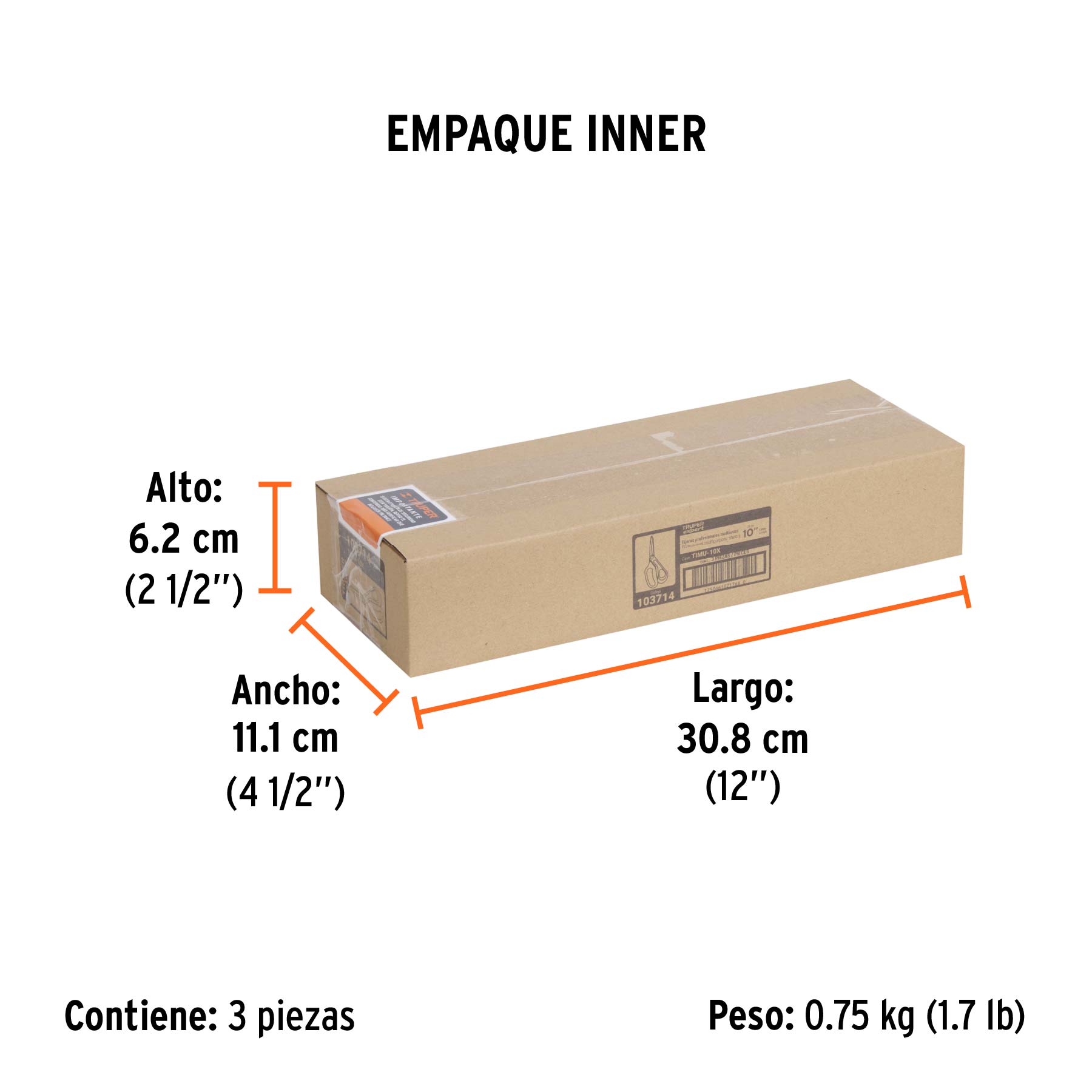 Tijera 10' multiusos de acero inox, profesional, EXPERT