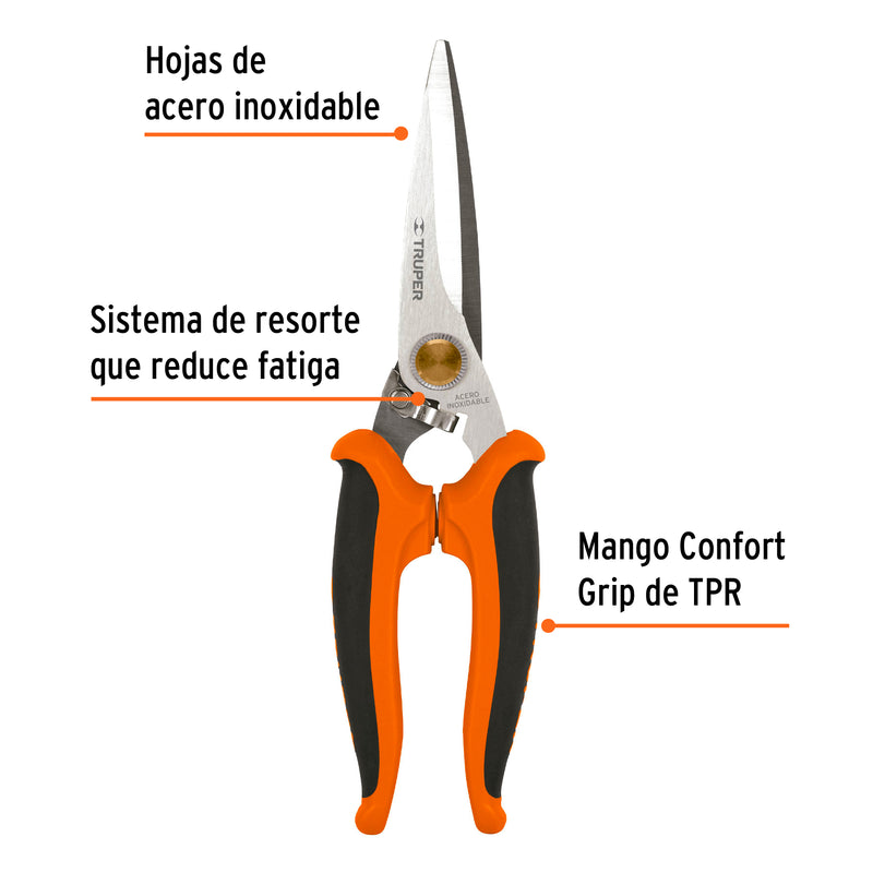 Tijera multiusos 8" de acero inoxidable