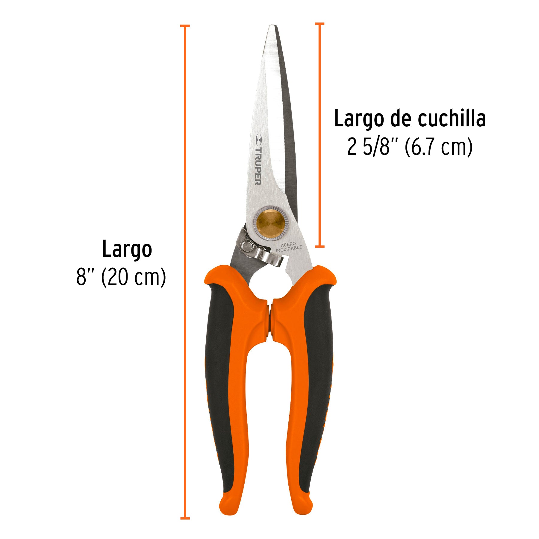 Tijera multiusos 8" de acero inoxidable