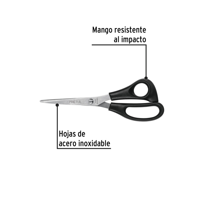 Tijera para casa y oficina 7", pretul