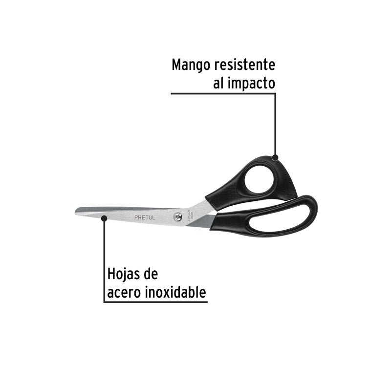 Tijera para casa y oficina 8", pretul