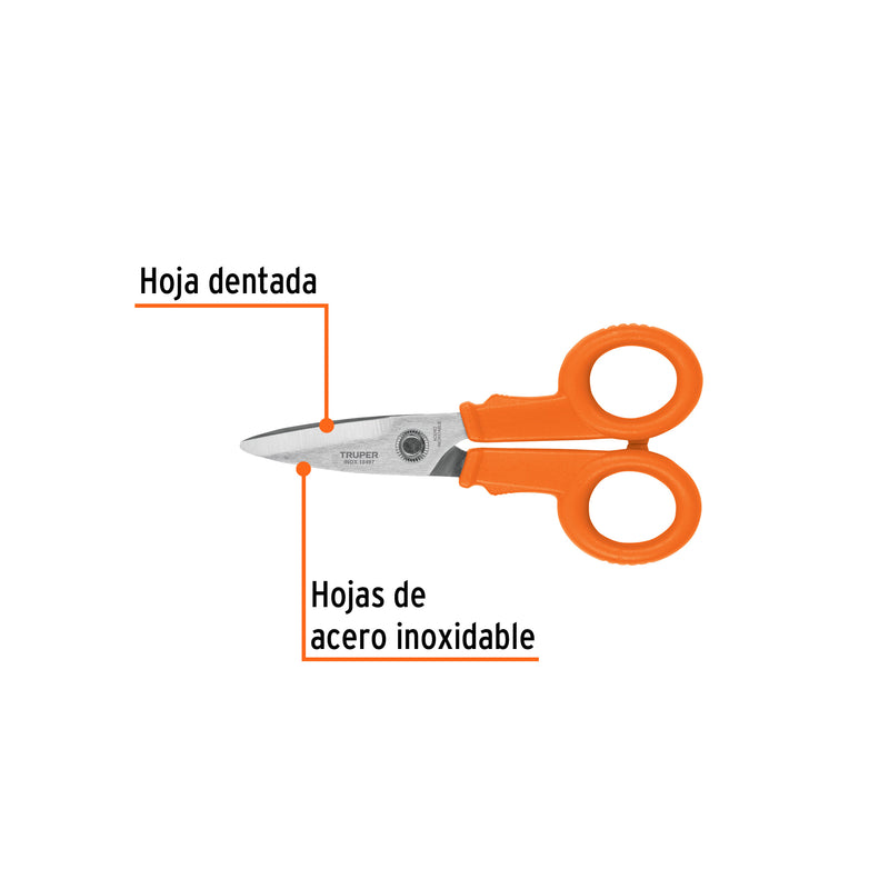 Tijera para oficina 5-1/2", de acero inoxidable