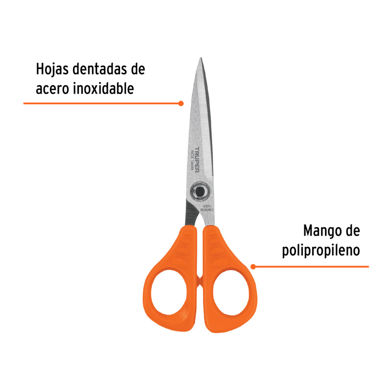 Tijera para oficina 6-1/2", de acero inoxidable