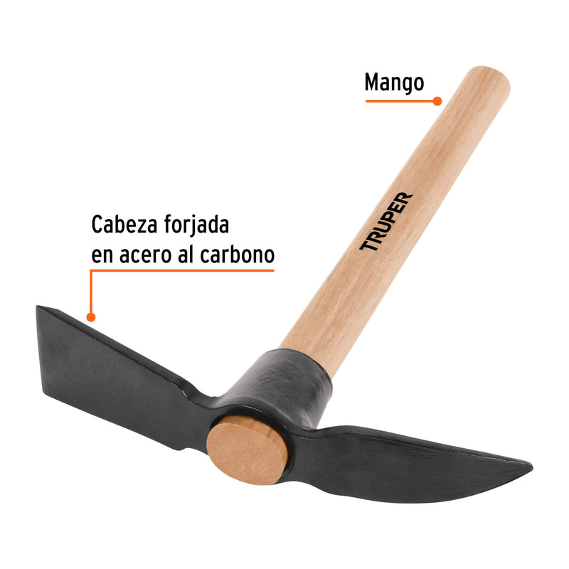 Talacho-pico, mango de madera, 16"