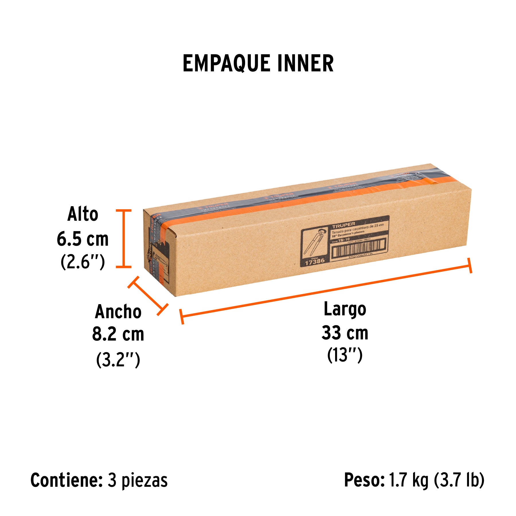 Tenaza para carpintero 10"