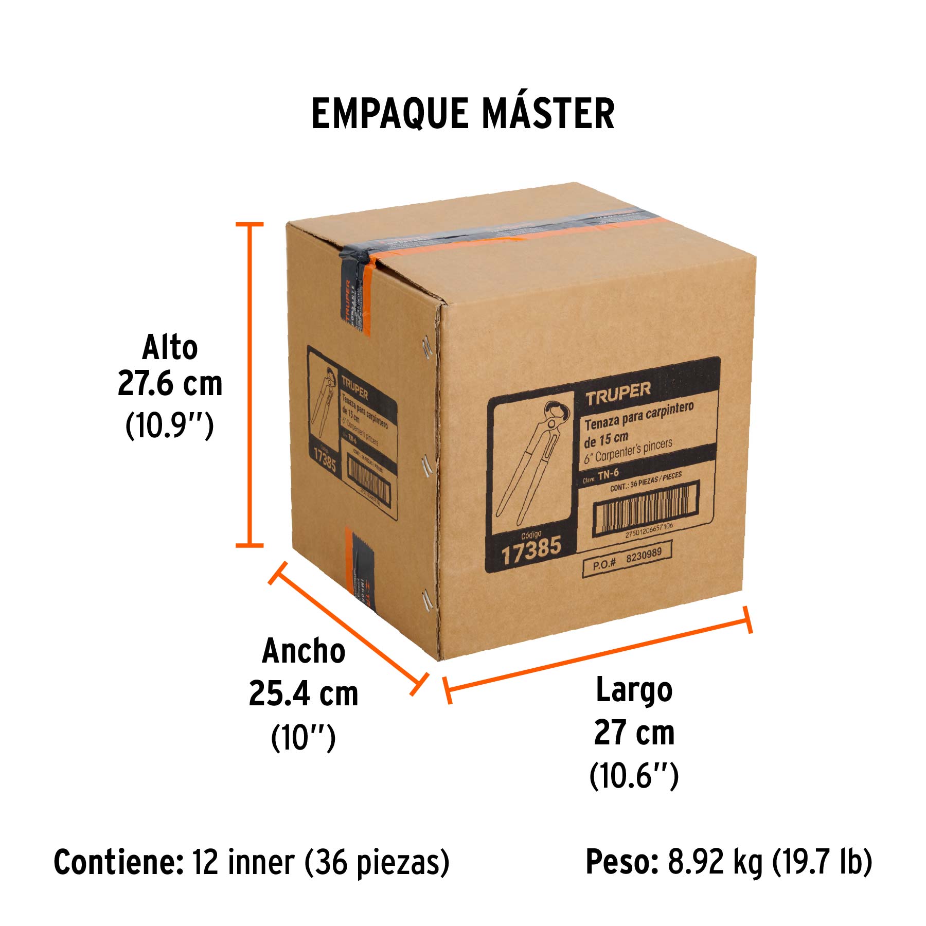 Tenaza para carpintero 6"