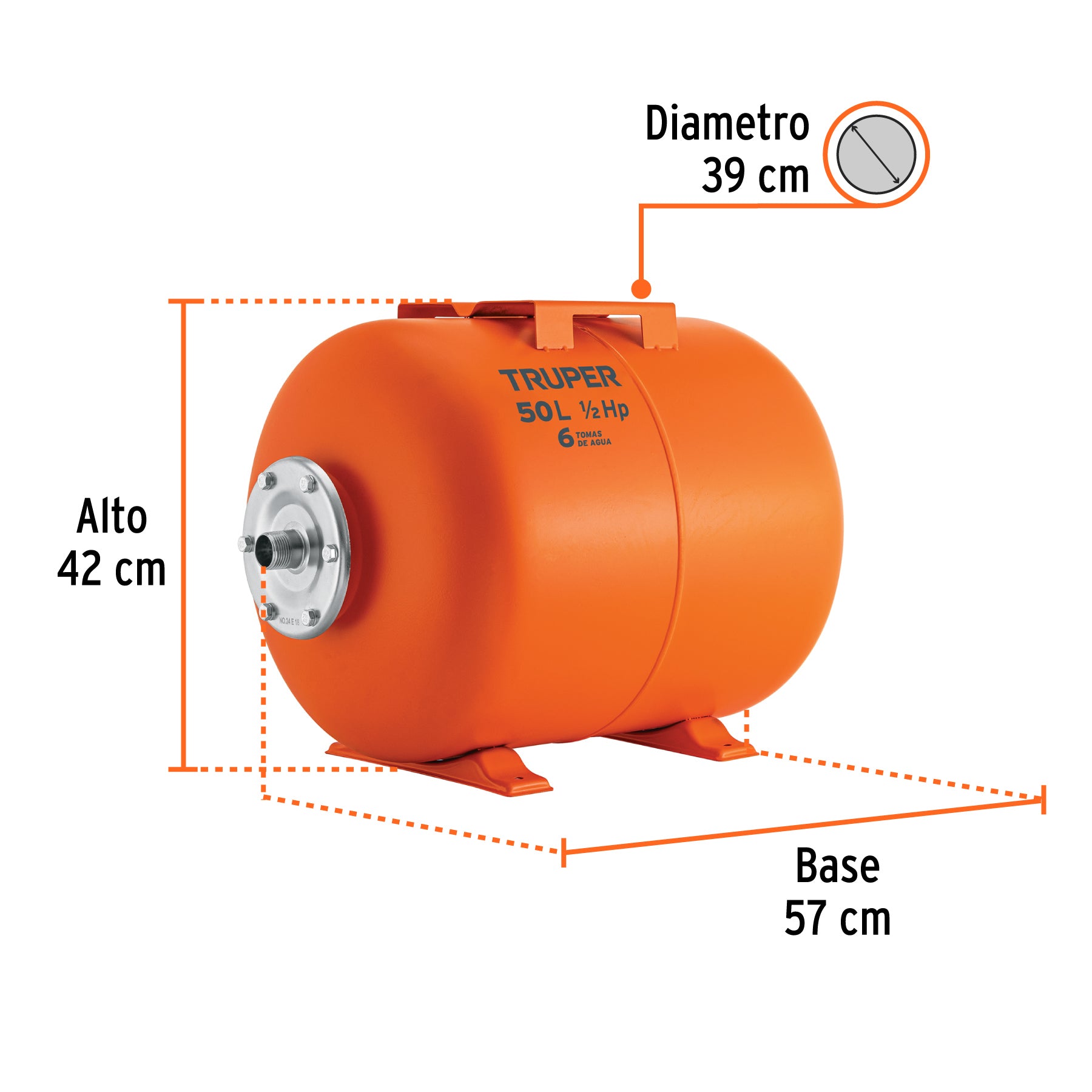 Tanque para bomba hidroneumática HIDR-1/2X50