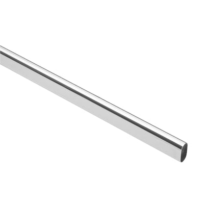 Tubo ovalado de 2.4 m en acero cromado para closet, Hermex