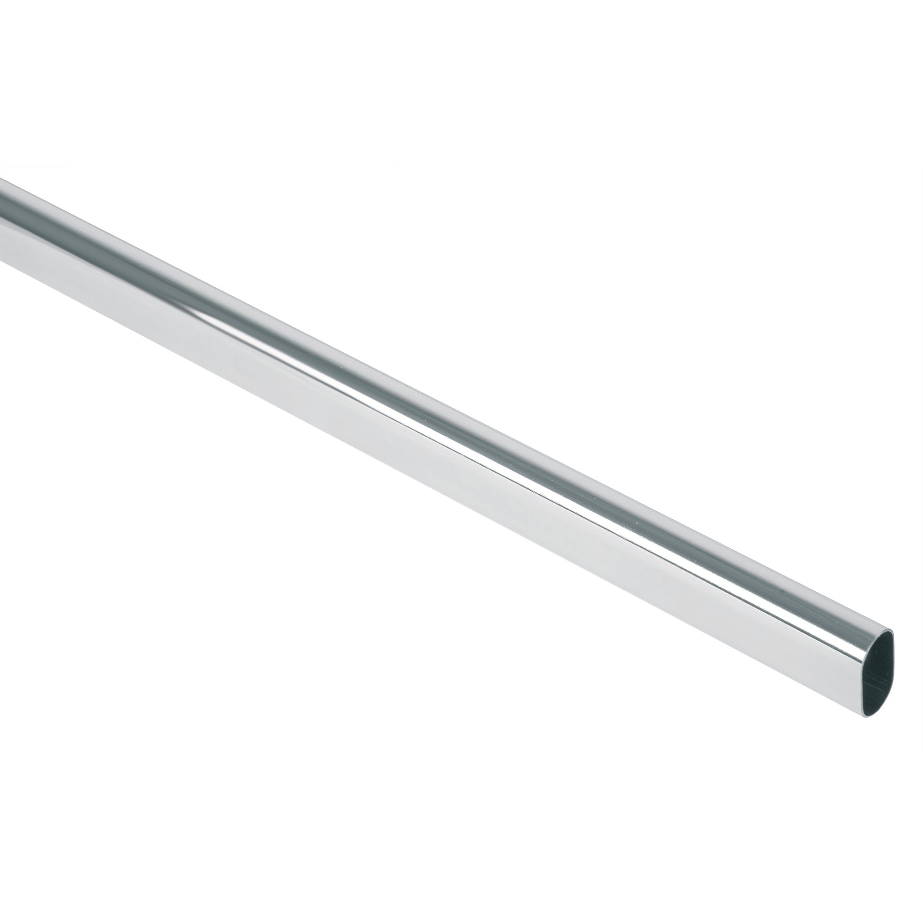 Tubo ovalado cromado para closet