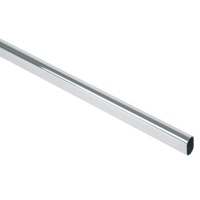 Tubo ovalado cromado para closet