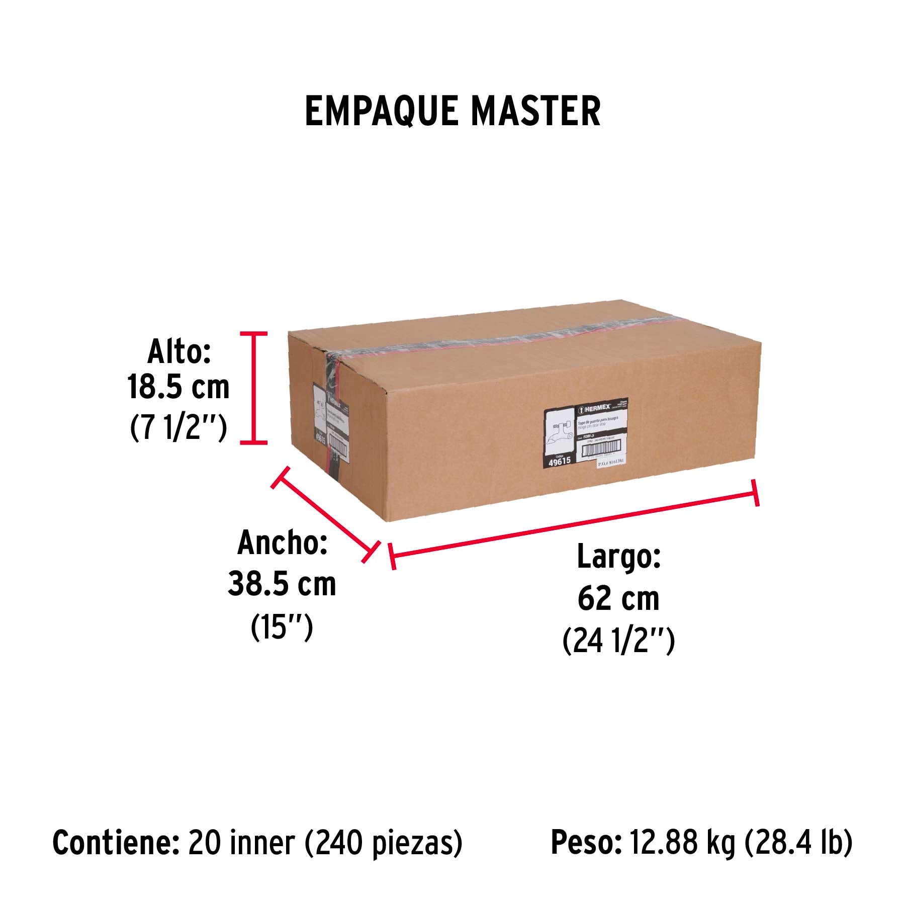 Tope de puerta para perno de bisagra, cromo mate