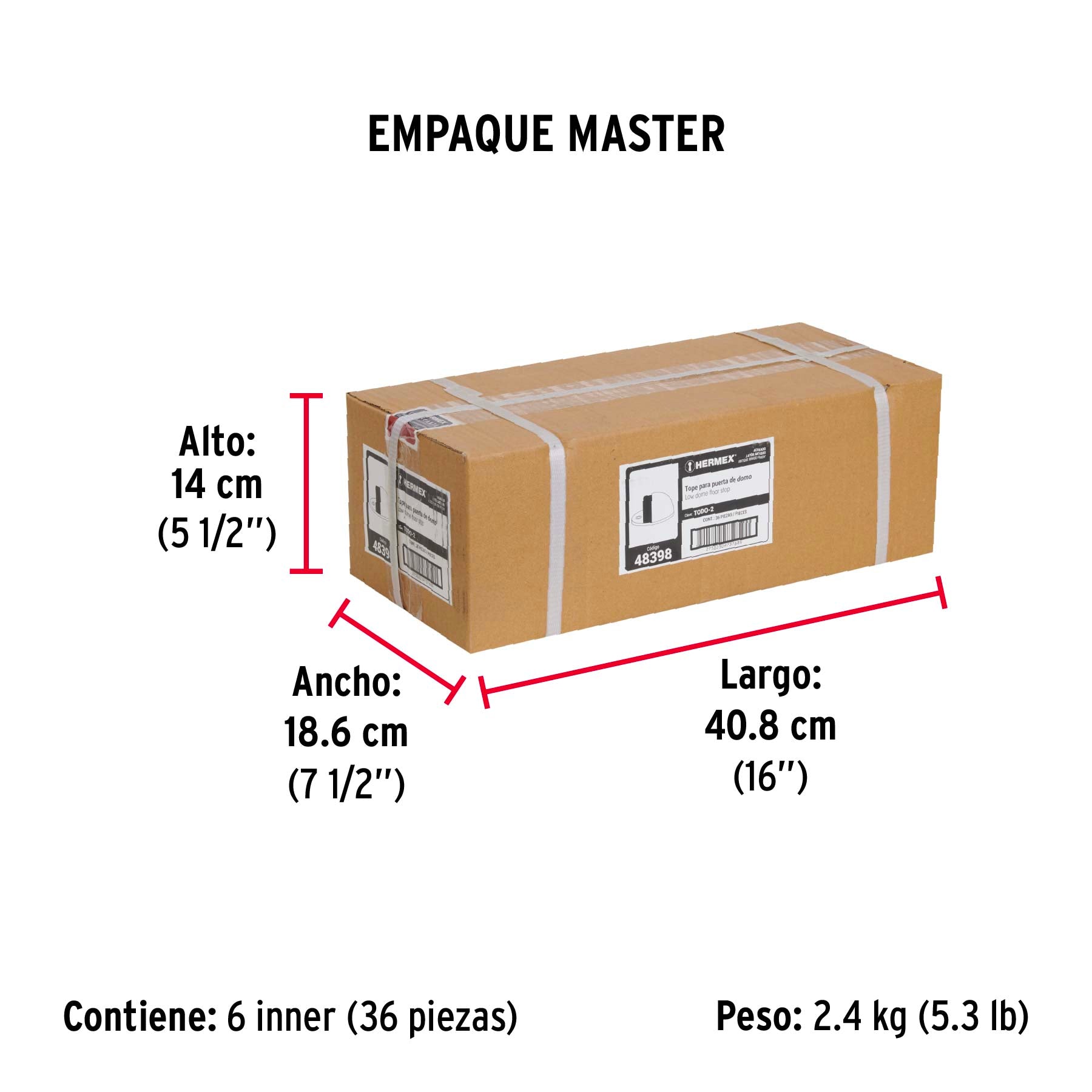 Tope tipo domo para puerta,latón antiguo, Hermex