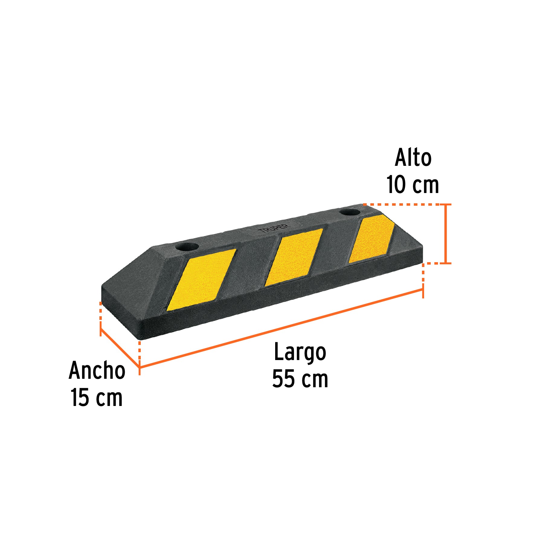 Tope de estacionamiento de 55 cm